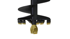 VRILLE S4 AUGER TORQUE 225mm. Dents et Pilote TUNGSTENE - ROND 65mm