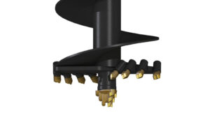 VRILLE S5 AUGER TORQUE 750mm. Dents et Pilote ROCHE TENDRE/ENROBÉ. Carré 75mm