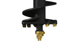 VRILLE PA AUGER TORQUE 1200mm. Dents et Pilote Roche.CARRE 110mm. LONG 2,38m