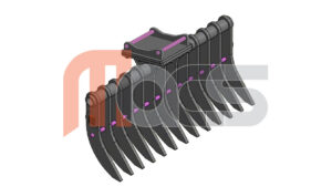 FLEXI SYSTEM RATEAU 1450mm 4-5,9T AVEC ATTACHE NEUSON EASY LOCK HS6 AXES DE 45MM